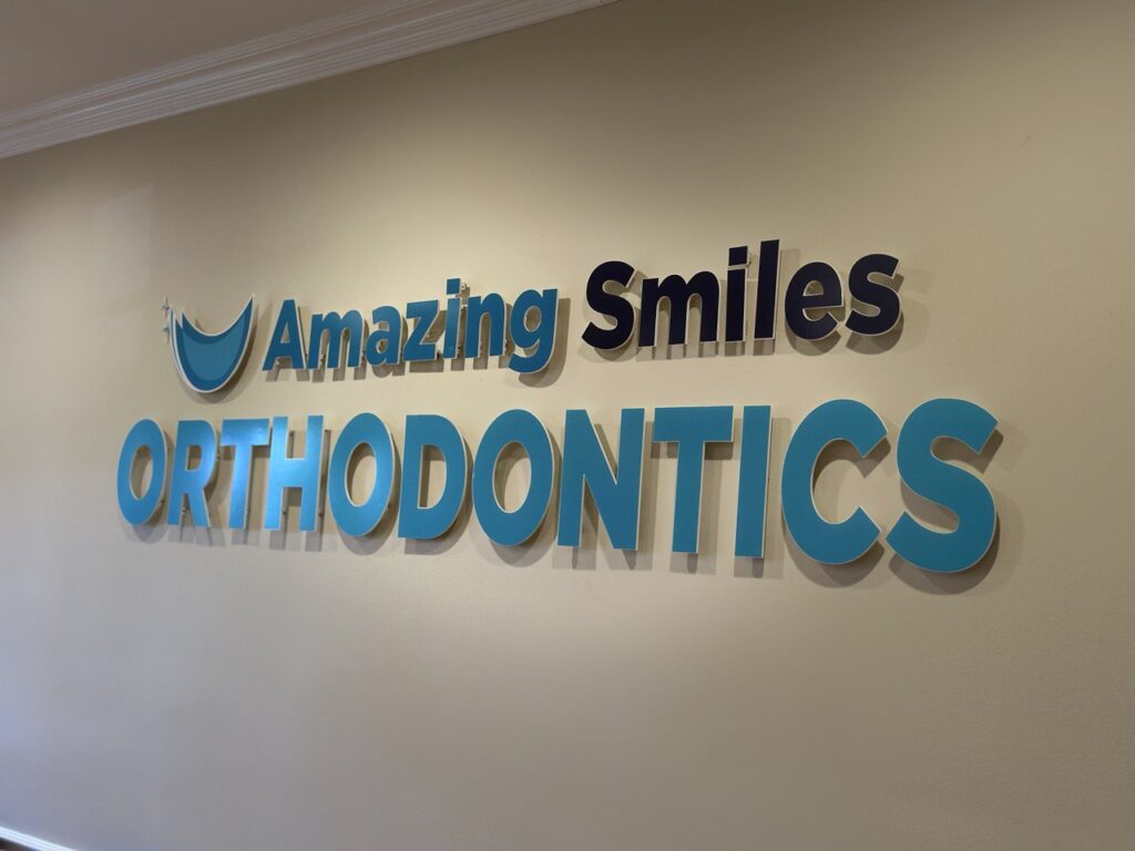 Amazing Smiles Orthodontics Sign in Waiting Area